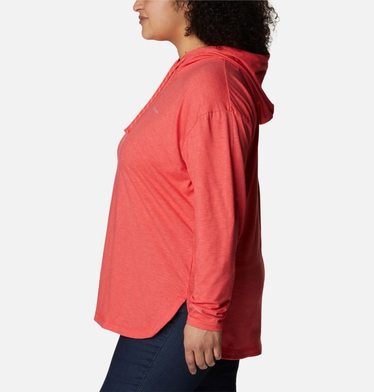 Columbia Sun Trek Pullover Hettegensere Dame Rød | Plus Size 17903V